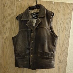 OutbackTrading Brown Leather Vest